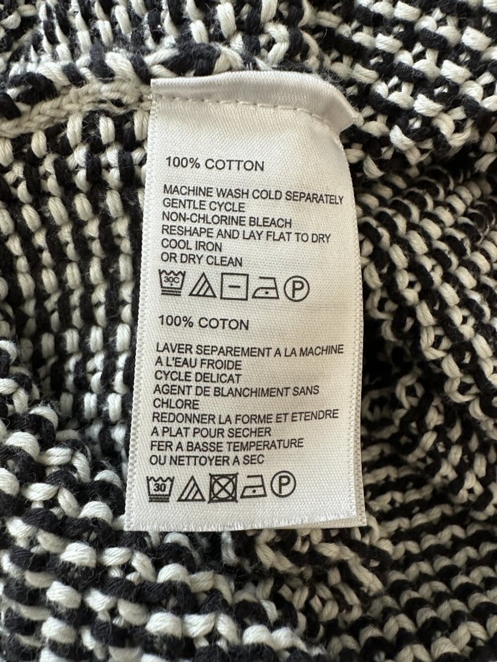Tommy Bahama Crochet Knit Sleeveless Tunic Black White S - Picture 11 of 14